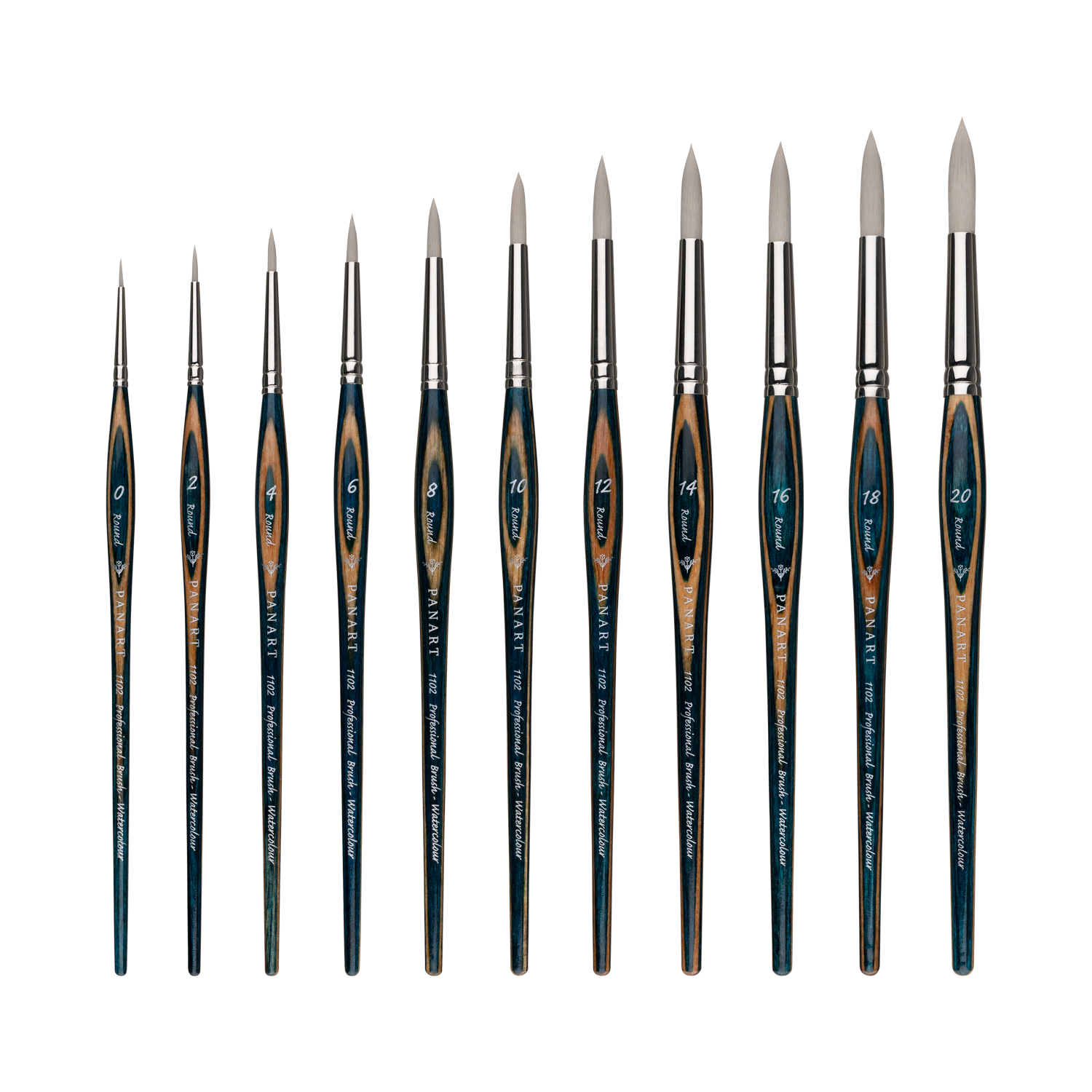 Panart Professional Densified Synthetic Round Brushes Turners Art